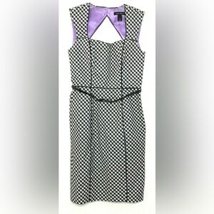 NWOT White House Black Market, Black White Checkered Dress Size 4